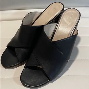 Black & Brown Cole Haan Dakota Criss Cross Mule Sandals 7B